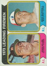 1974 Topps Baseball Cards      208     Jim Hiller/Mike Marshall LL